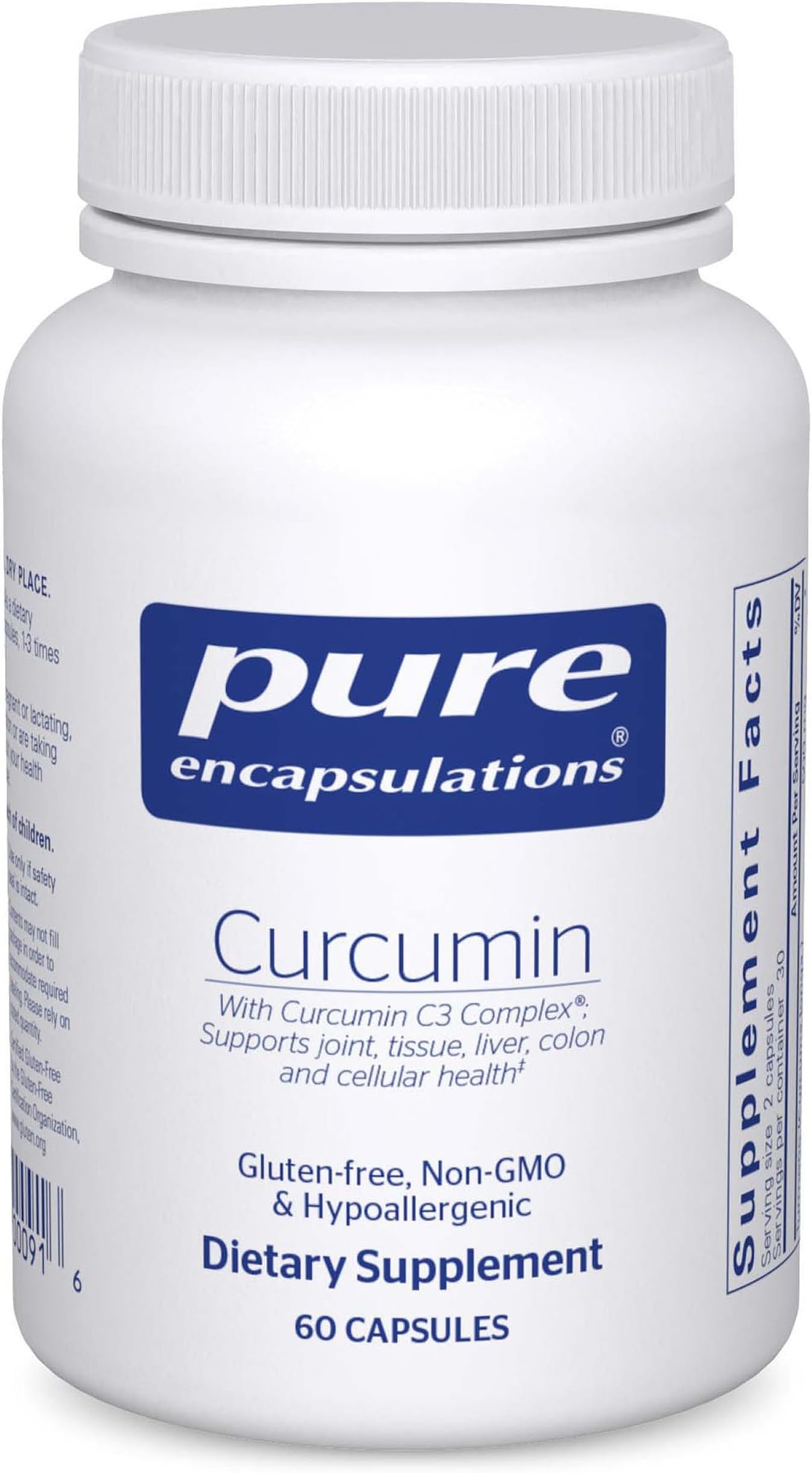 Pure Encapsulations Curcumin | Curcumin C3 Complex to Support Joints, Tissue, Liver, Colon, Brain, and Cellular Health* | 60 Capsules