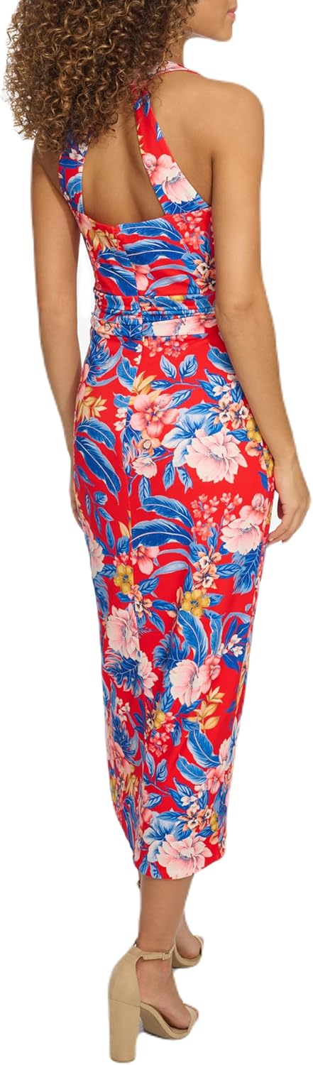 Siena Womens Sleeveless V-Neck Wrap Midi Dress - Image 4