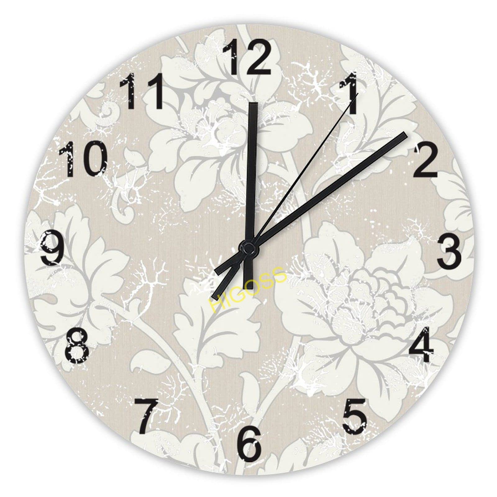 Horloge murale en bois rustique décoration raffinée de 38cm