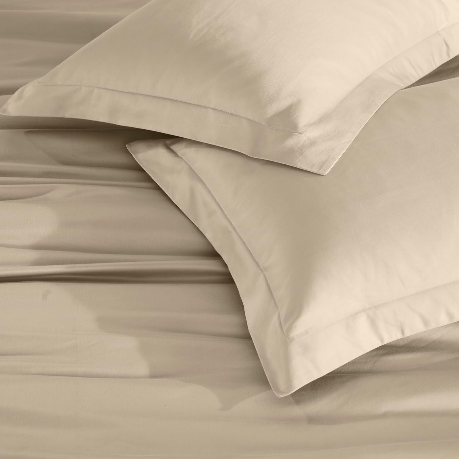 Superior Egyptian Cotton 650 Thread Count Duvet Cover Set, Bed Covers, Includes 1 Duvet Cover, 2 Pillow Shams, Bedding Essentials, Master, Guest, Hotel Bedroom Decor, King/California King, Linen