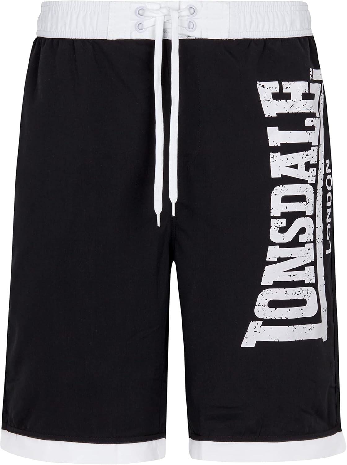 Spirit of England Lonsdale Men´s Black Logo Beach Shorts Surfing Board Swimming Pants Trunks
