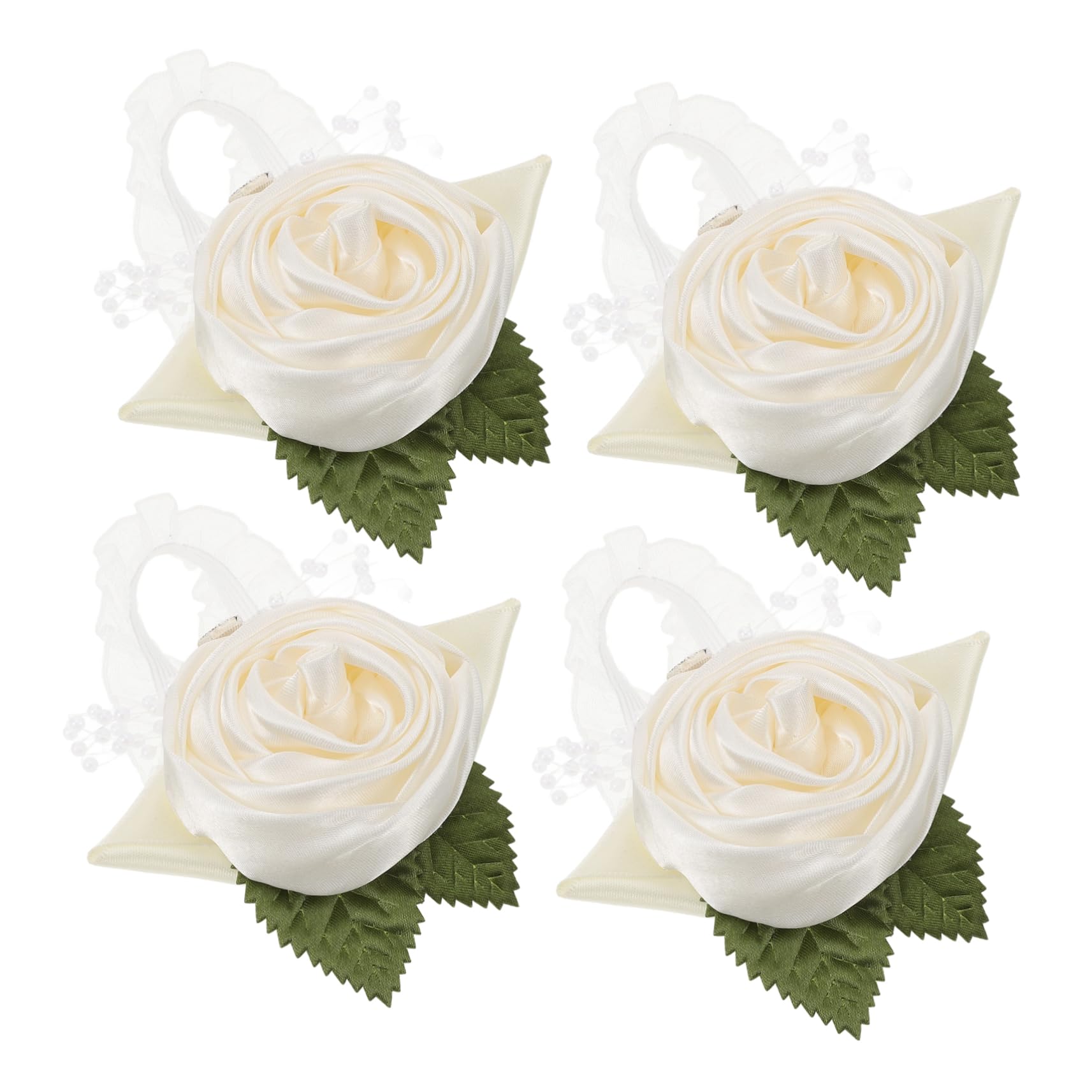 Homoyoyo Braccialetto Nuziale con Fiori Artificiali Braccialetti Floreali per Matrimoni Damigelle d'Onore Nastri per Bouquet da Sposa Nastri per Bouquet da Sposa