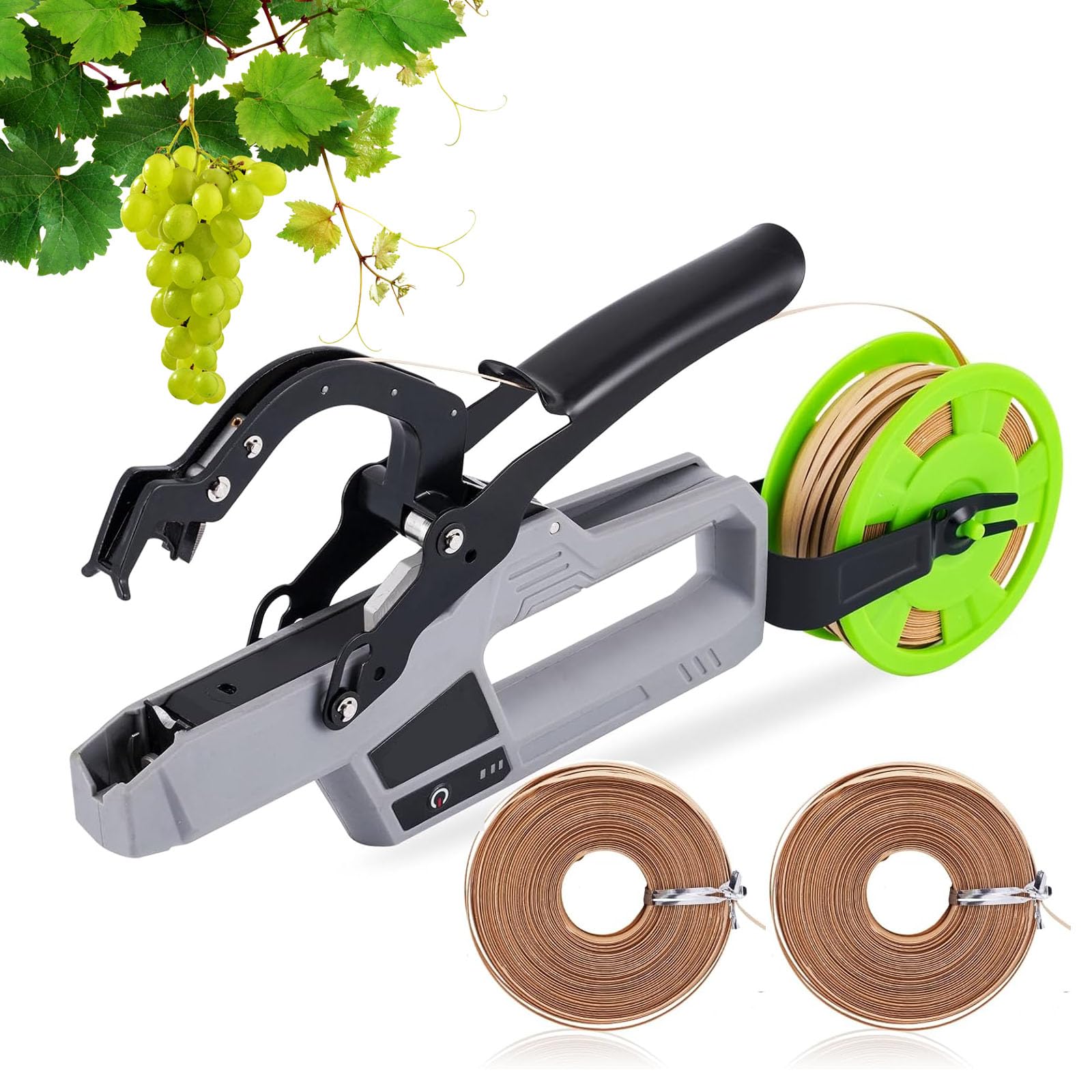 Máquina atadora de plantas, herramienta automática de atado de vides para uvas, tomates, pepinos, 6000 ramas, diámetro de encuadernación de 45 mm, herramienta de jardinería eficiente y fácil de usar