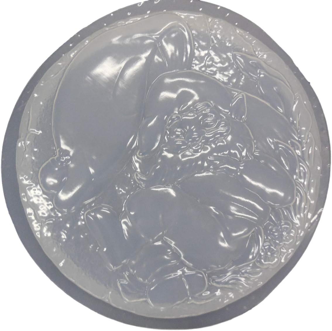 Gnome with Butterfly Plastic Craft Mold use with Concrete or Cement to Make Stepping Stones 1150