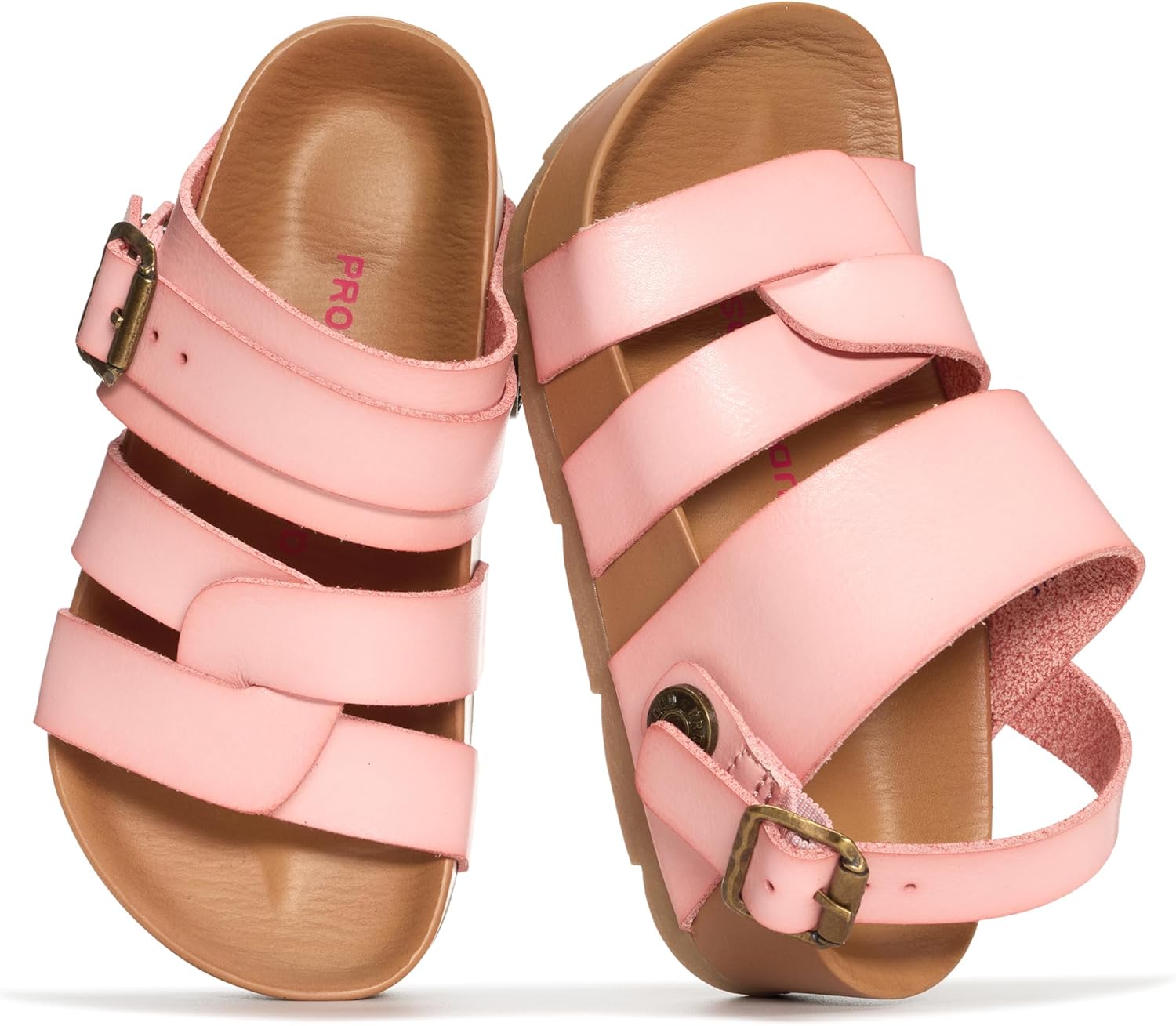 Project Cloud Kids Sandals for Girls - Girls Sandals with Adjustable Buckle Closure, Comfortable Plush & Soft Insole w/Wedge Design Non-Slip Outsole