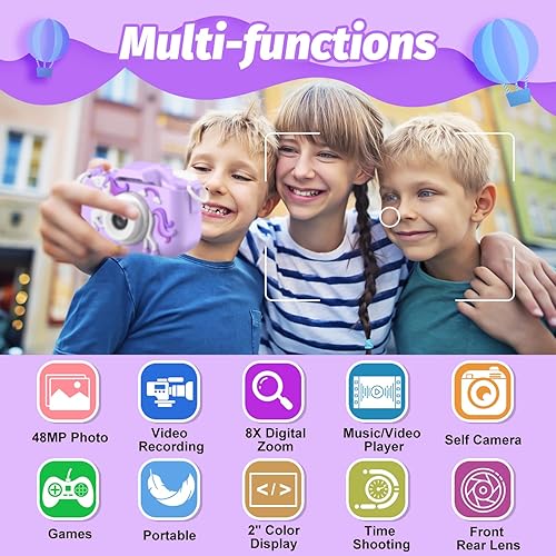 Miniatura 2 de Mgaolo Juguetes de cámara para niños de 3 a 12 años, cámara de video digital HD con funda protectora de silicona, regalos de cumpleaños de Navidad