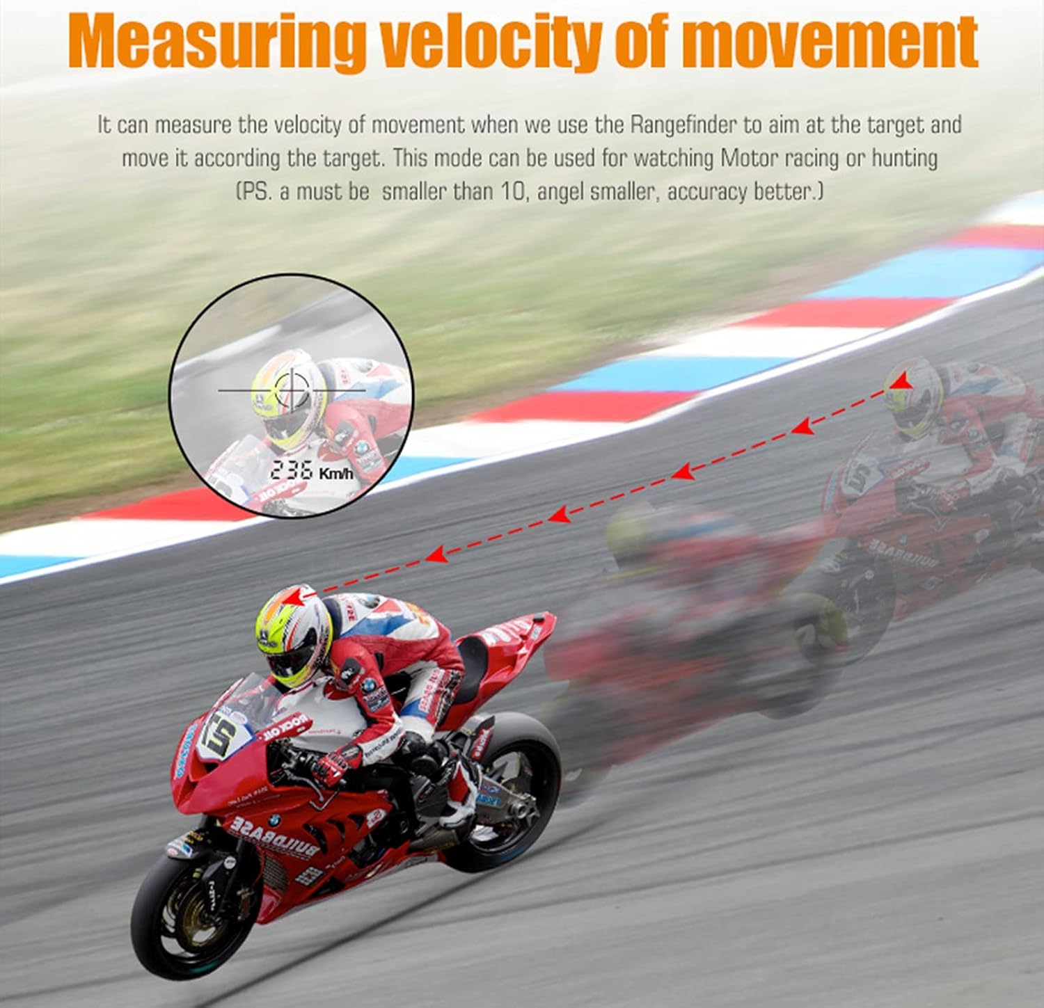 Telescope Laser Rangefinder for Golf Hunting Laser Distance Meter with Flag-Lock Speed 1000m ()