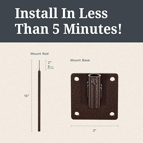 Miniatura 8 de EZ Vane - Veleta de gallo - Montaje en 4 caras, copas de viento, acabado de cobre antiguo, acero con revestimiento de polvo triple duradero, hecho a