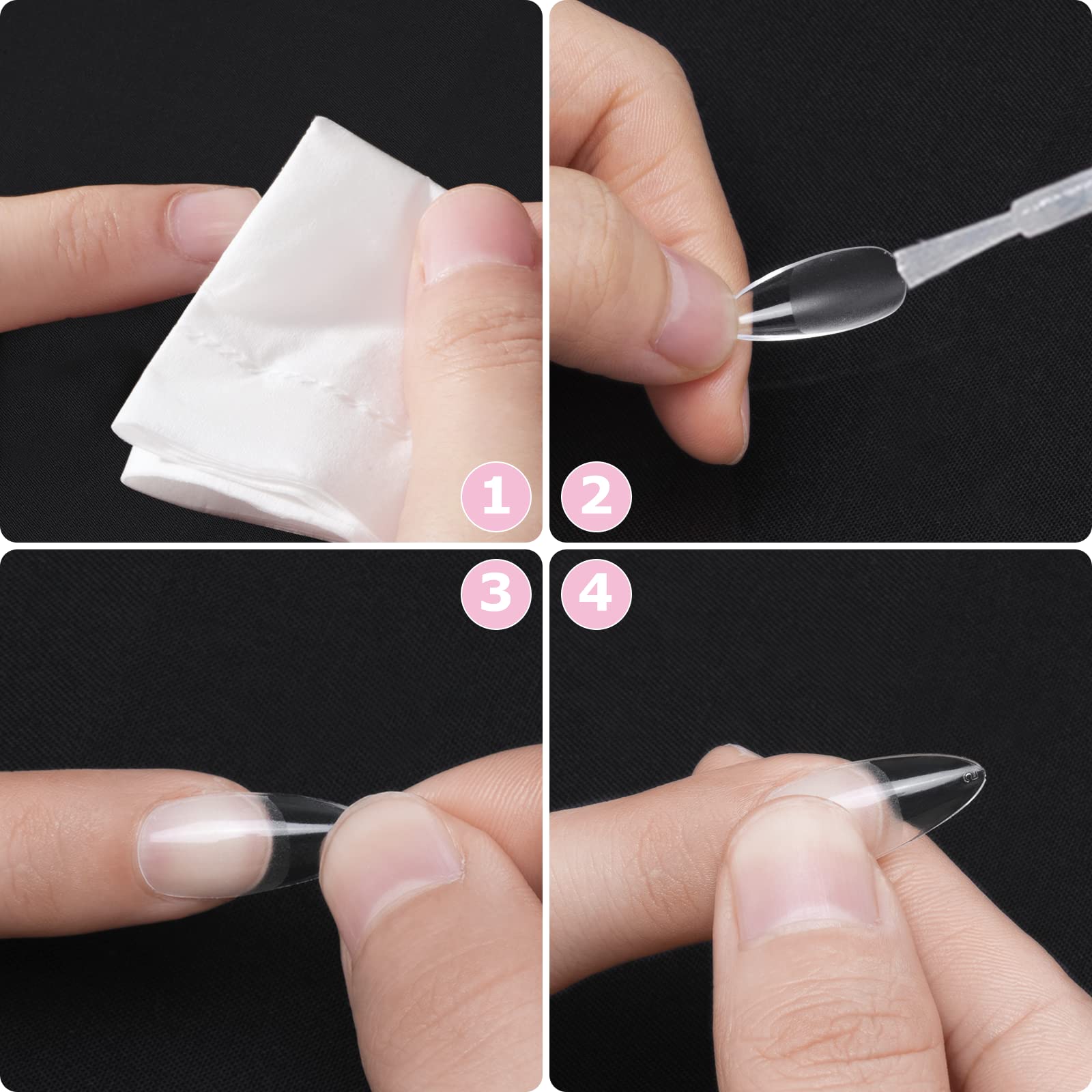 Nail Tips, Pack of 500 False Nail Acrylic Artificial Nail Tips with Storage Case for Nail Salons and DIY Nail Art at Home 10 Sizes - Image 4