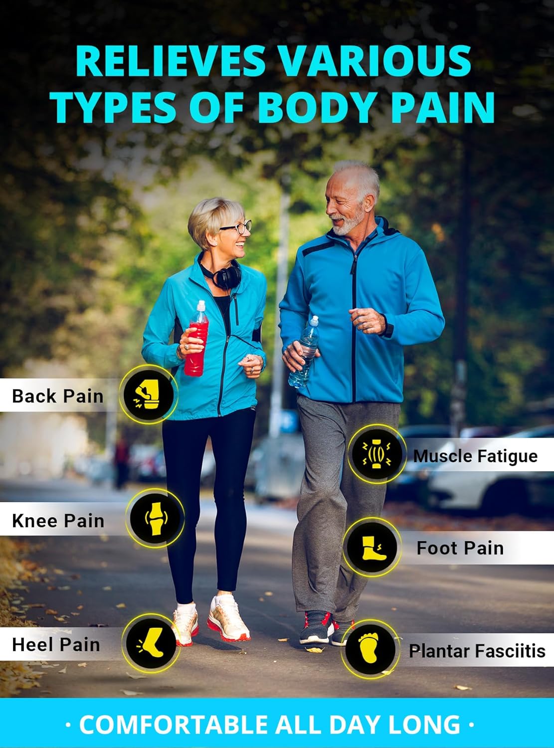 PCSsole Arch Support Inserts Women & Men - Shoe Inserts for Plantar Fasciitis Relief - Orthotic Insoles Standing All Day - for Flat Feet - Arch Pain - Heel Pain - Comfortable Boot Insoles for Working - Image 3