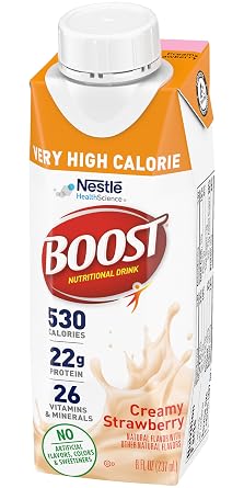 Boost Very High Calorie Nutritional Drink Variety Pack, 16 Vanilla, 16 Strawberry, 16 Chocolate Variety Pack (Pack of 48)