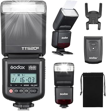 Godox TT520III Camera Flash, GN33 Hotshoe Flash with RT-16 Wireless Trigger