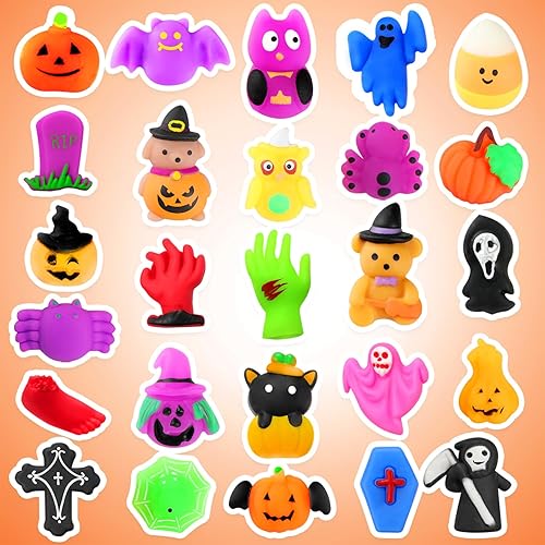 Miniatura 8 de LIAM&AVA Juguetes esponjosos de Navidad, 26 unidades de juguetes esponjosos de mochi de Navidad a granel para niñas y niños, recuerdos de fiesta de