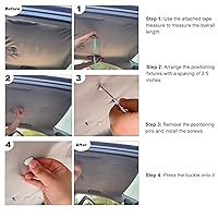 Vista 6 de HighFree Juego de 60 pines de botón de reparación de techo de automóvil, retenedor universal para techo de automóvil, con herramienta de gris