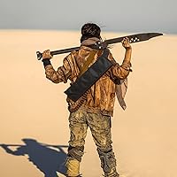 Vista 4 de Jecery Bolsa de espada de 2 piezas, bolsa de Katana negra, funda de transporte de espada ninja, correa trasera, cintura para samurái, cosplay