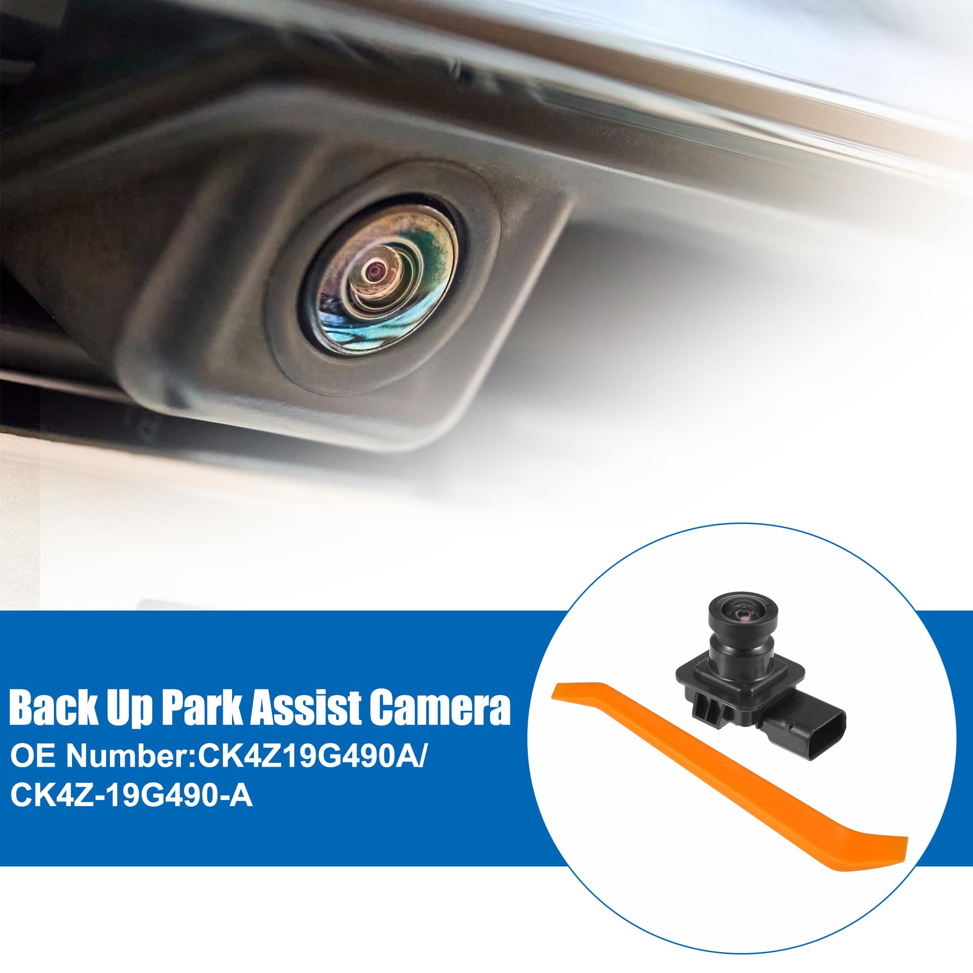 X AUTOHAUX Car Rear View Back Up Camera W/Tool Wide Angle Park Assist Reverse Camera Fit for Ford Transit Transit-150 No.CK4Z19G490A/CK4Z-19G490-A - Image 3