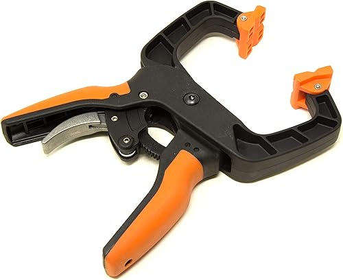 Miniatura 3 de WEN CLH226 Abrazaderas de mano de trinquete de liberación rápida con apertura de mandíbula de 2 pulgadas y garganta de 2 pulgadas, paquete de 2