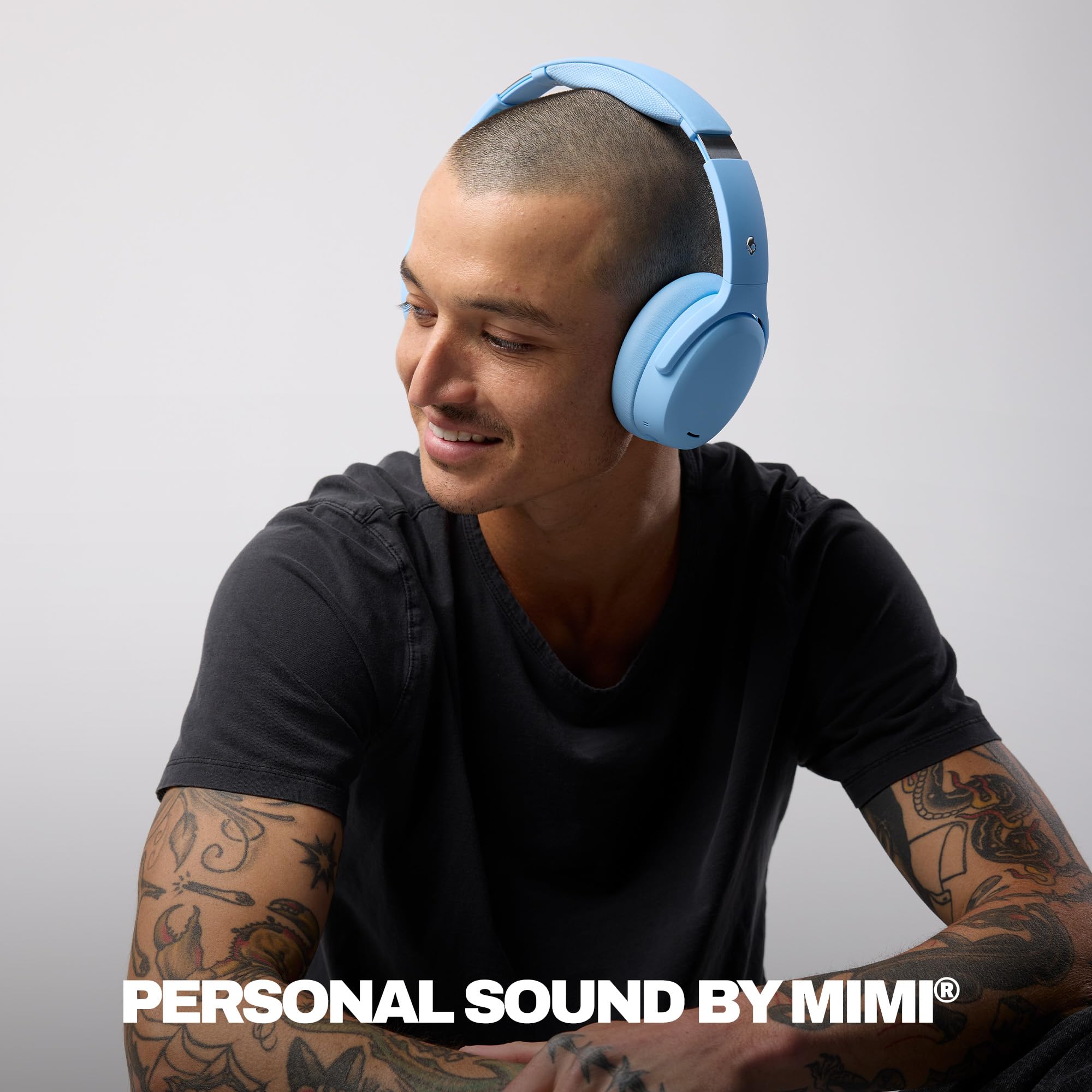 Skullcandy Crusher ANC 2 Over-Ear Noise Canceling Wireless Headphones with Sensory Bass, 50 Hr Battery, Skull-iQ, Alexa Enabled, Microphone, Works with Bluetooth Devices - Preppy Summer