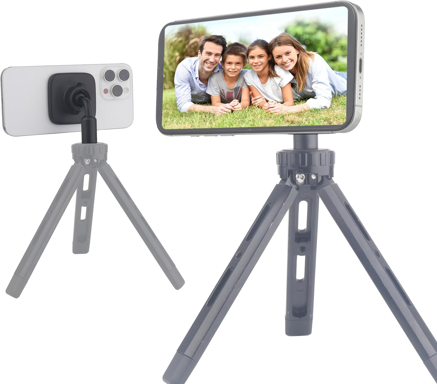 Magnetic Tripod Mount Adapter for Magsafe, with 1/4"-20 Screw Hole, Compatible with iPhone 16 15 14 13 12 All Phones (Square-Shape) - Image 4