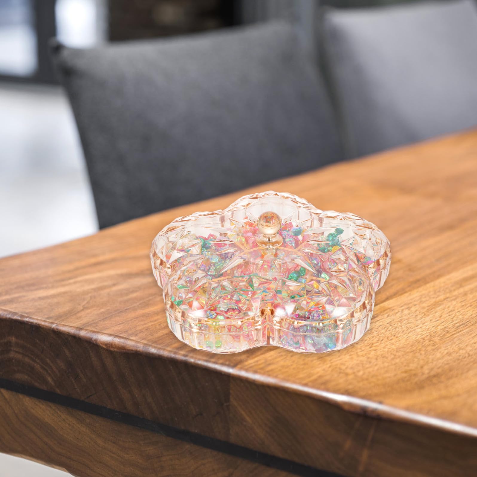 Boîte de Fruits Secs à 6 Compartiments en Pp Couvercle