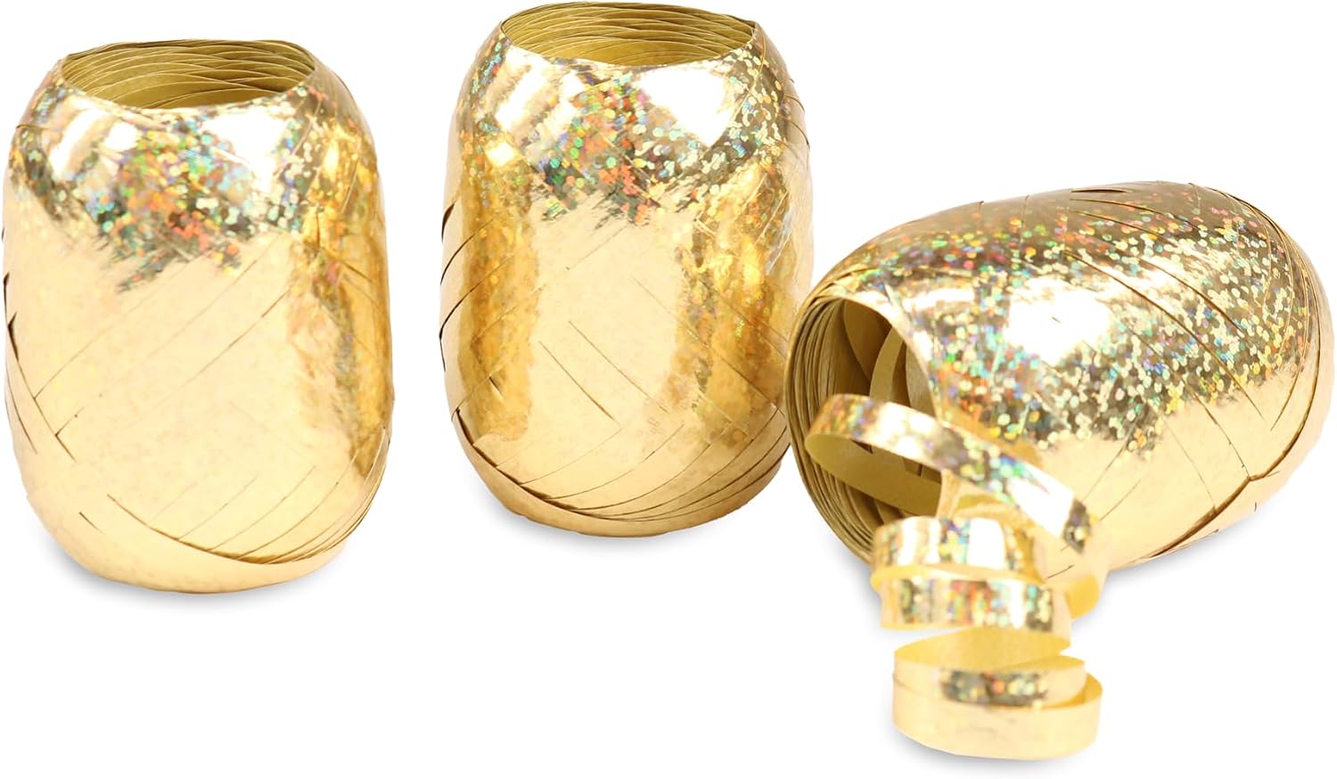PRÄSENT Holly Gold Gift Ribbon 24 x 20 m Ball 5 mm for Crafts, Decorating & Wrapping Gifts for Any Occasion