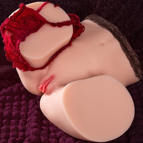 27 LB Male Masturbator with Vagina and Anal Sex Doll Pocket Pussy Ass Lifelike Masturbators Bubble Butt Stroker Realistic Sex Toys for Men Masturbation Adult Toys Men’s Sex Orgasm