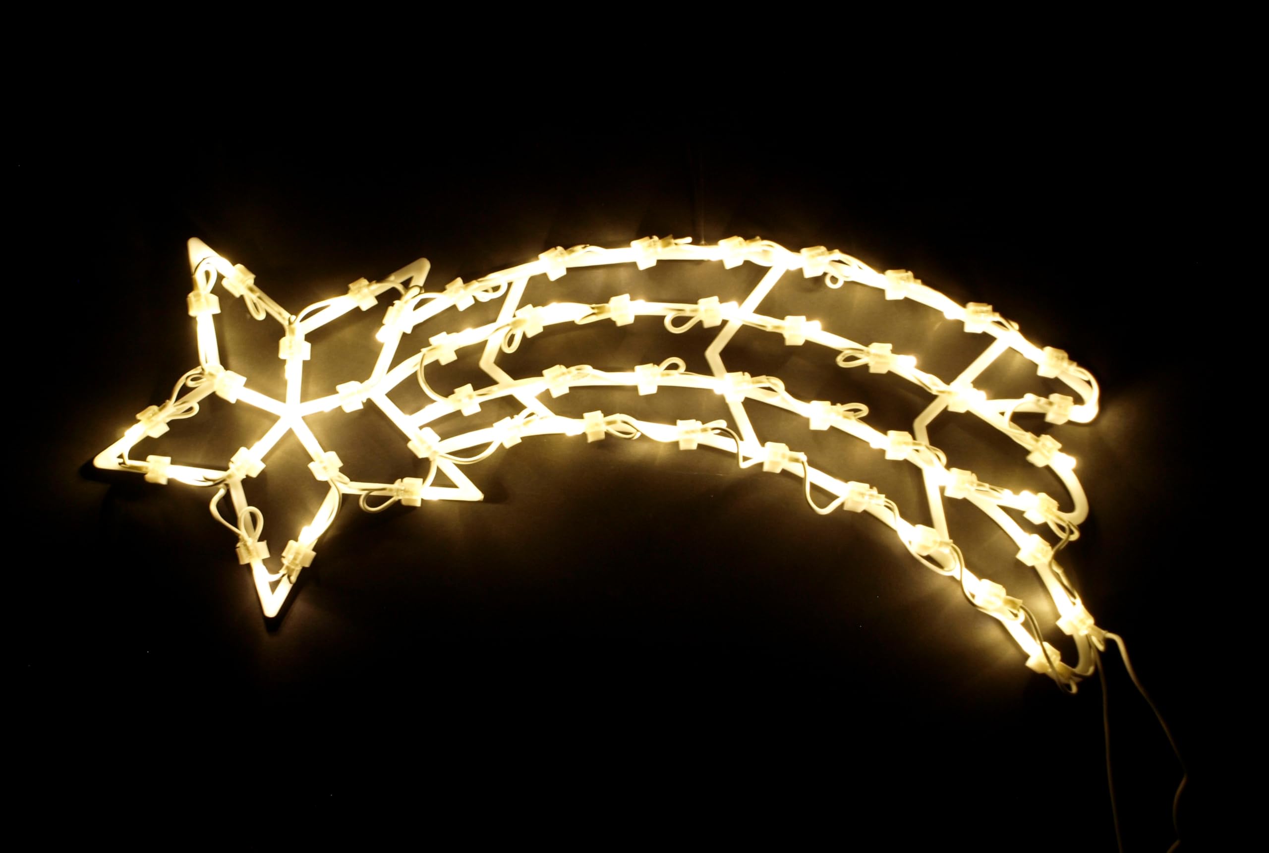 DEGAMO Fensterbild beleuchtet 49,5cm mit 50 LED, Motiv Sternschnuppe, mit  Saugnapf, Weinachtsdekoration 230V : Amazon.de: Beleuchtung