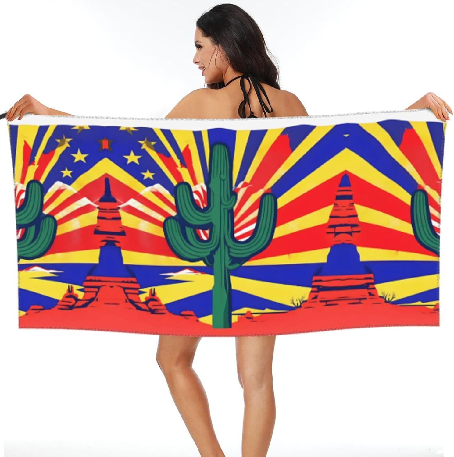Arizona Flag Quick Drying Bath Towel,Microfibre Soft Large Bath Towel,Highly Absorbent Dry Quickly Bath Sheet