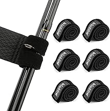 Booms Fishing RS3 Fishing Rod Wrap Pole Straps， Hook & Loop Fishing Rod Belts, Fishing Rod Ties for Casting Rods, Spinning Rods and Fly Rods