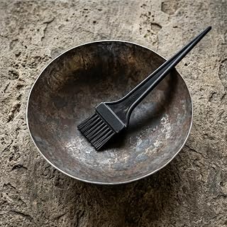 Iron Mehendi Mixing Bowl with Applicator Brush, Hair Dye and Henna Set, for Salon and Home Use Price In India