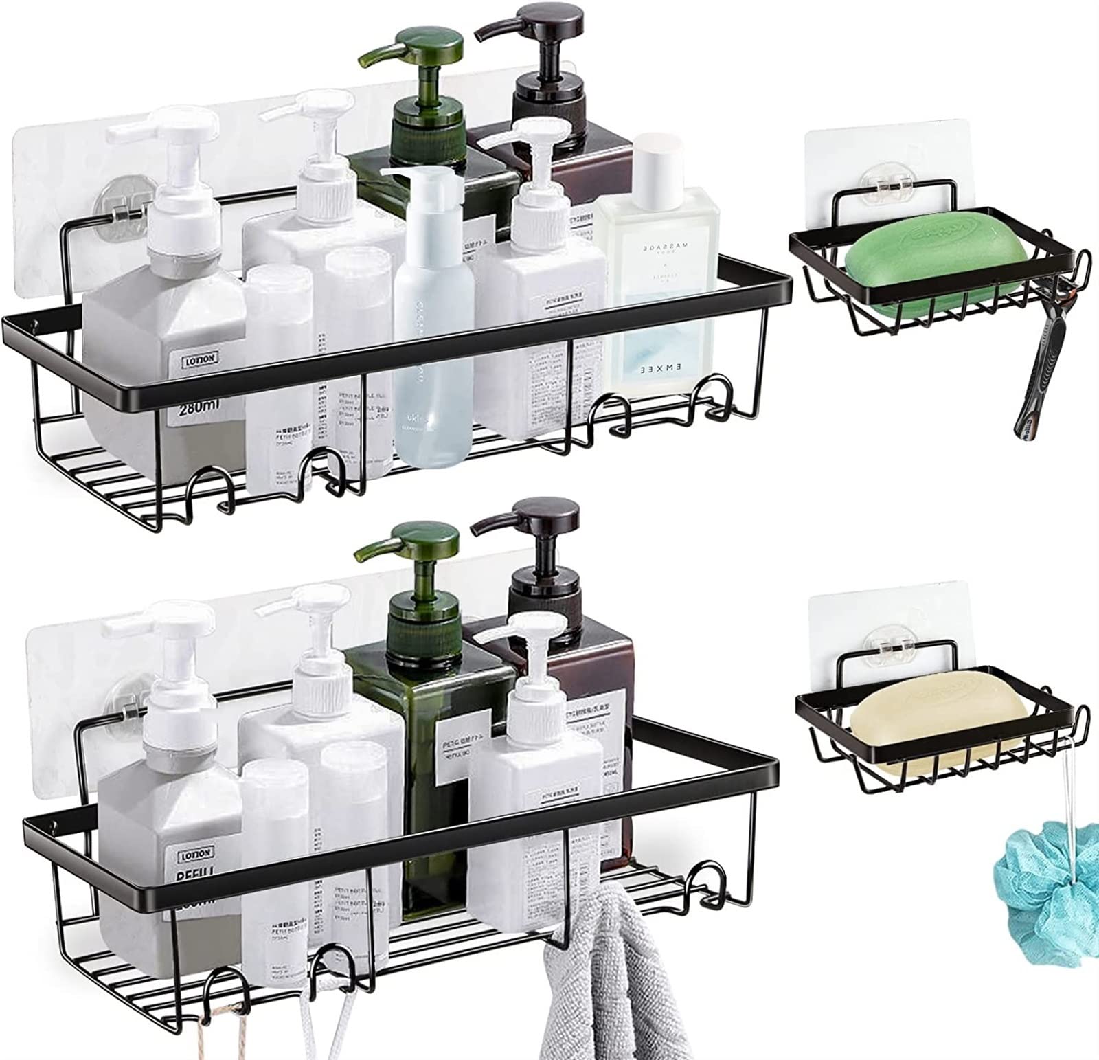 Estante para inodoro sin perforaciones y organizador de baño para cepillo de dientes