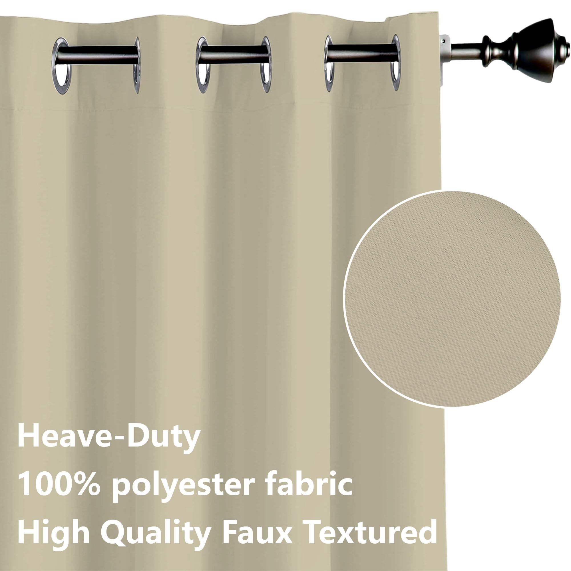 Tende per Interni 1 Pezzi 226 x 223 cm 100% Poliestere Tende Camera da Letto/Tenda Bianca per Il Soggiorno e La Camera, Grigio Scuro