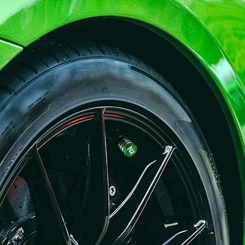 Vista 143 de Cubierta de tapón de válvula para neumático Paquete de 5 tapas de aire de metal, forro de plástico, resiste la corrosión, contra fugas, de rock and