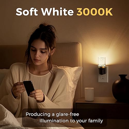 Miniatura 6 de L LOHAS LED Luz nocturna, luces nocturnas regulables enchufables a la pared, luces nocturnas automáticas enchufables con sensor de luz automático,