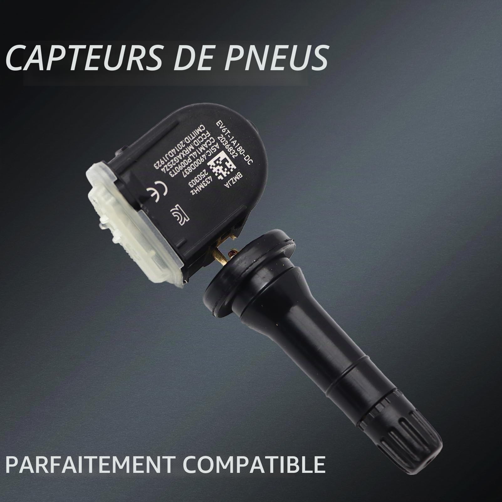 Lot de 4 capteurs de pression des pneus TPMS RDKS 2036832 pour Ford B-Max C-Max II Focus III 2318530 Système de contrôle de la pression des pneus 1862980 3021 2562276 5054208001135