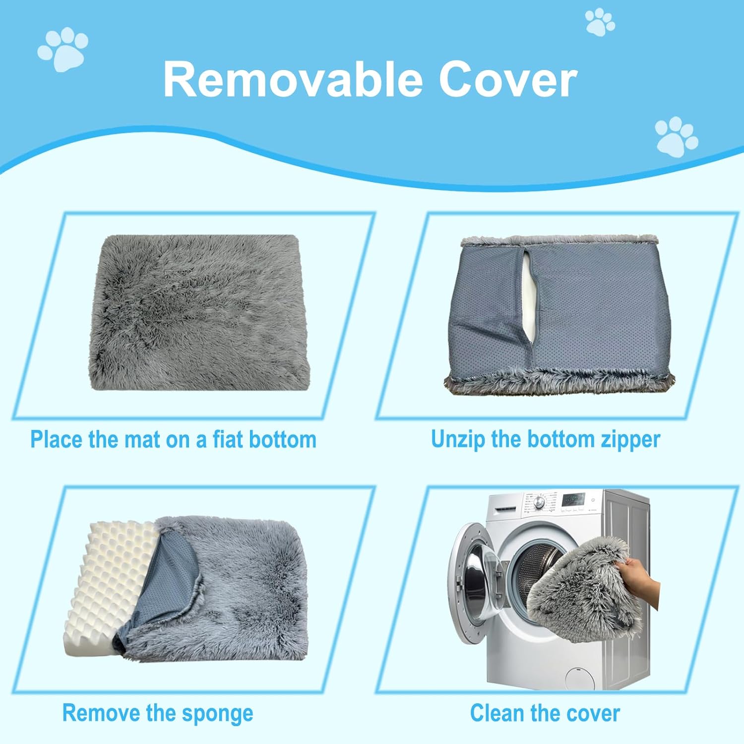 Medium Elevated Wooden Dog Bed Frame with Cushion, Raised Dog Couch Sofa 32½”x 24½” Up to 50lbs