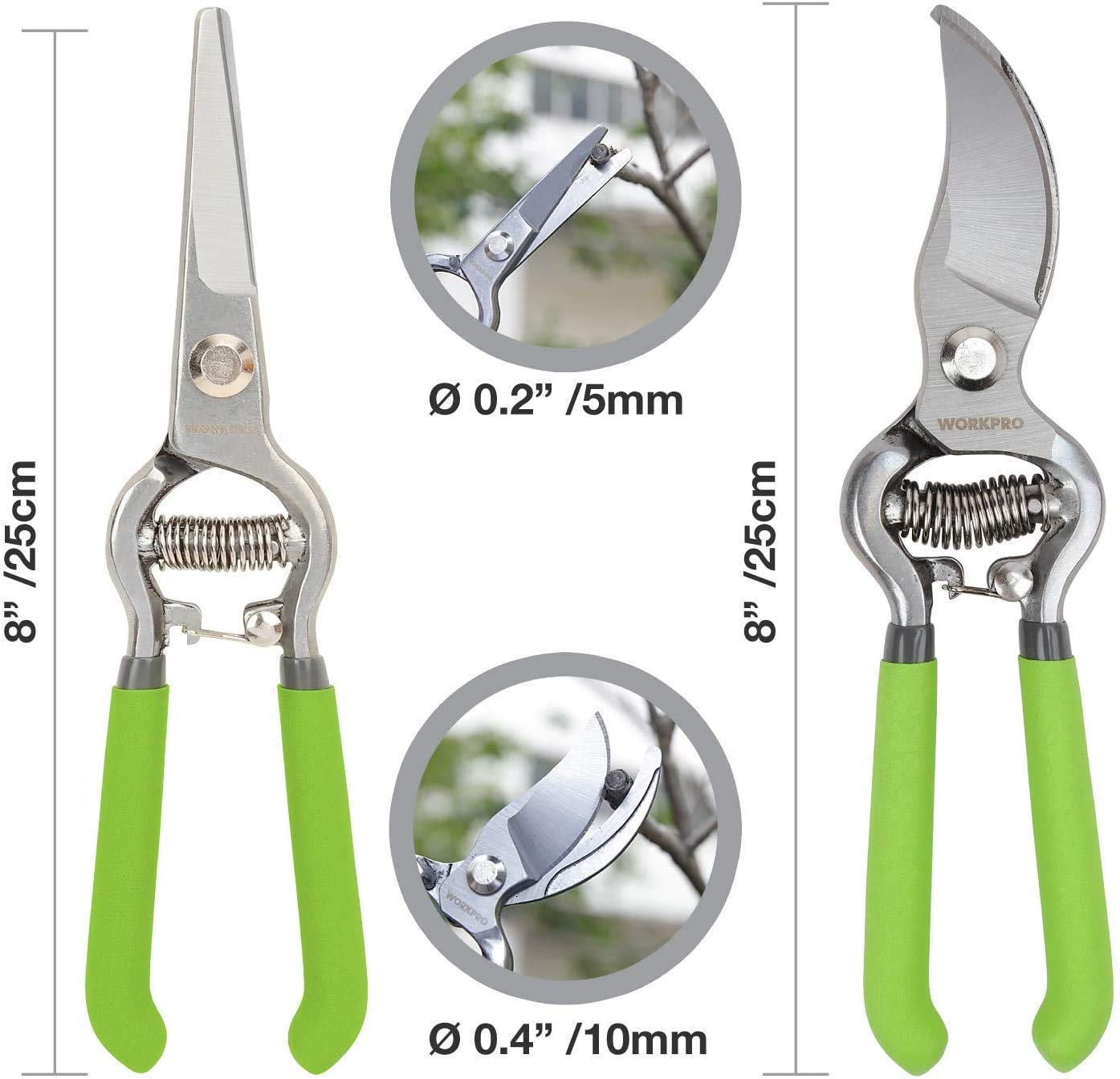 Astschere, Heckenschere, Cutter, Beschneiden, Handschere, Pflanzenschneider, 2-teiliges Gartenscheren-Set, 20,3 cm Gartenschere und 20,3 cm Gartenschere für den Garten, Grasschere