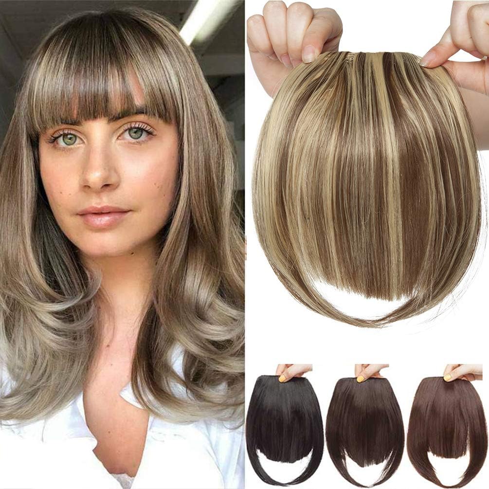 Clip in Hair Bangs Fringe Bangs Hair Extensions Straight Bangs with