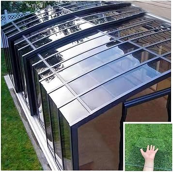 Zfmnoyev Polycarbonate Sheet, Daylighting Panels for Greenhouse Sheds Roofs, for Greenhouse Sheds Roofs,Carports,Canopies Easier to Cut, Bend Color Clear, Size 4.6x23ft