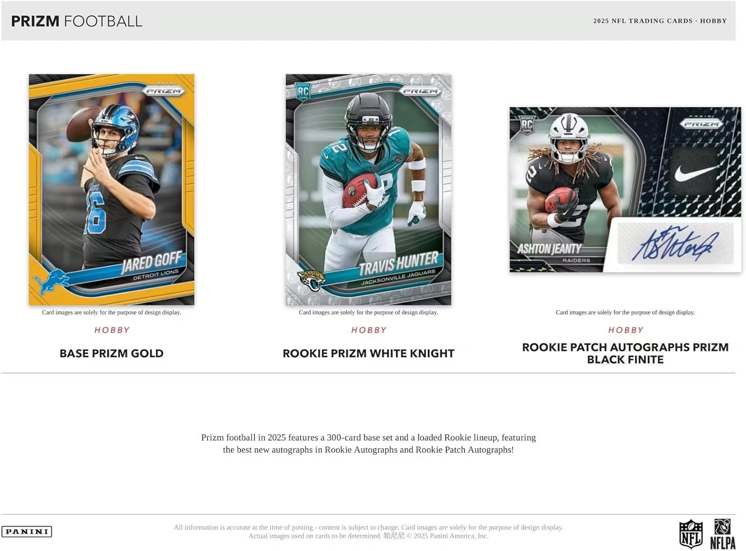 2025 Panini Prizm Football Hobby Trading Card Box (2 Autographs Per Box)