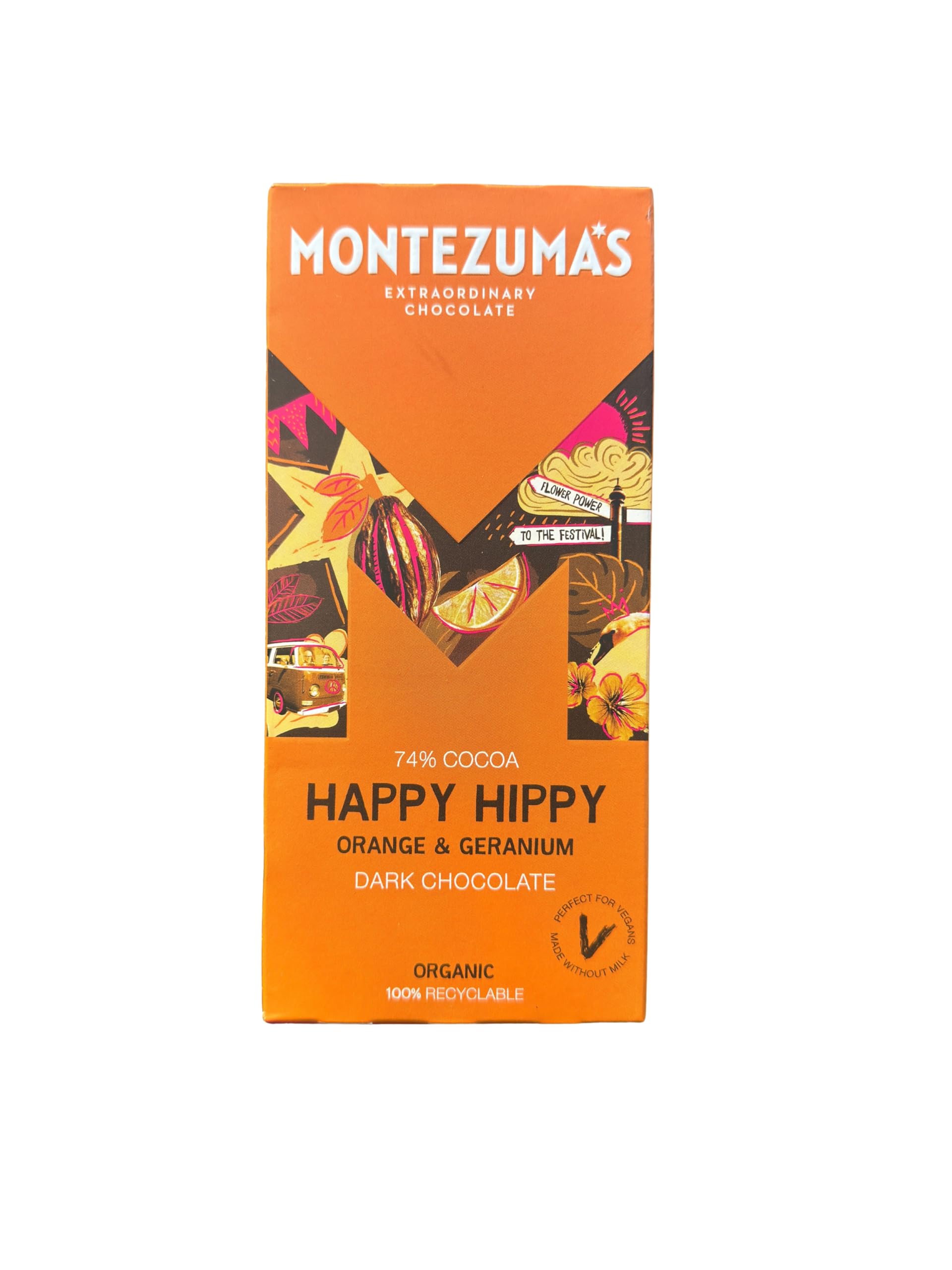 Organic Dark Chocolate with Orange & Geranium 100g