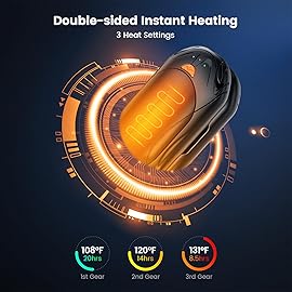 AI Hand Warmers Rechargeable 2 Pack,6000mAh Rechargeable Hand Warmer,20Hrs Long Heating Electric Hand Warmer,Portable Pocket Heater,Gifts for Christmas,Camping,Stocking Stuffers,Gifts for Men