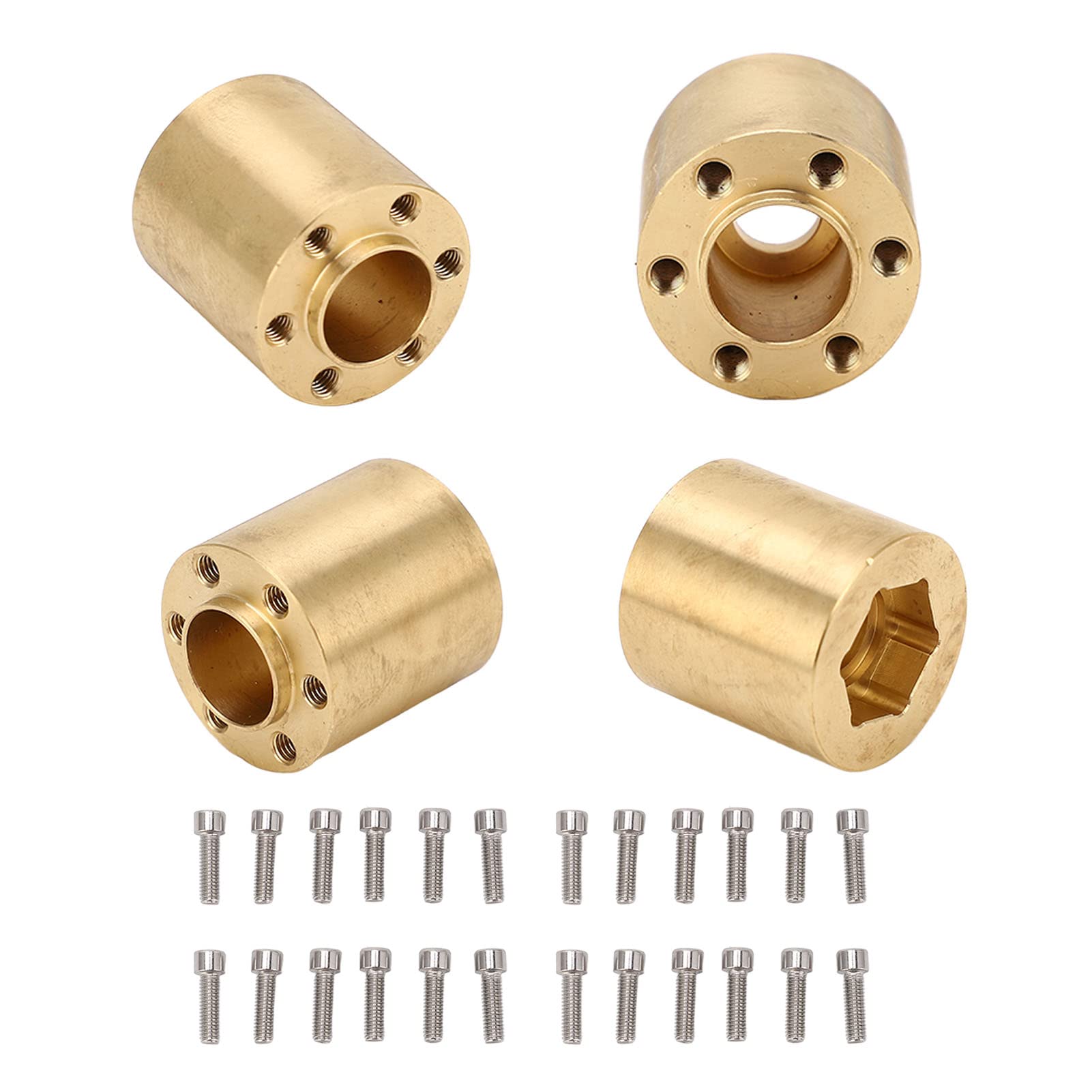 Adaptateur hexagonal pour moyeu de roue RC, 4 pièces, poids de roue en laiton antirouille de