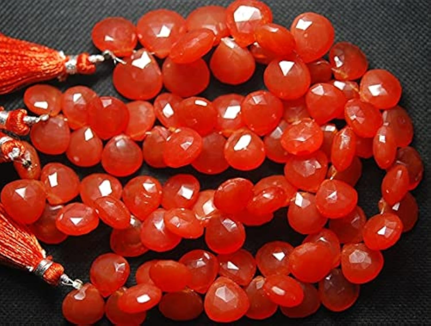 Cornelian facette coeur pour remplacer vos pierres ternes par un orange fanta