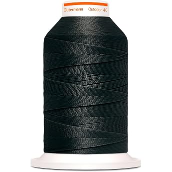 G termann Sewing Thread - Black 400 m Acrylic Polyester Cotton UV-Resistant Outdoor Textiles YARN