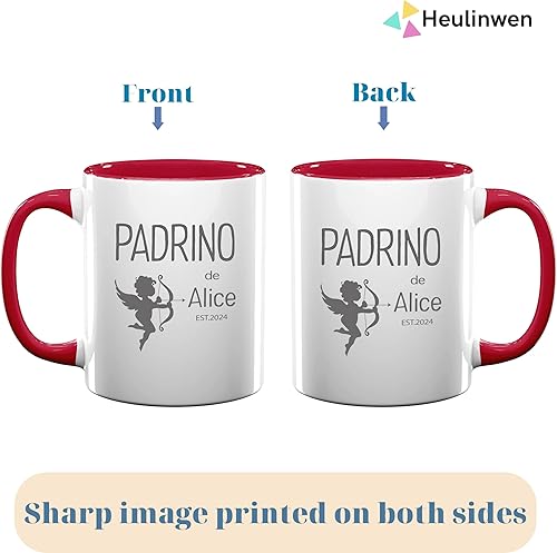 Miniatura 5 de Heulinwen Bautizo Recuerdos Juego De 2 Tazas 2024, Para Niño, Niña, Propuesta de Regalos de Dios Padrinos De Bautizo Propuesta Set 2 Tazas Café