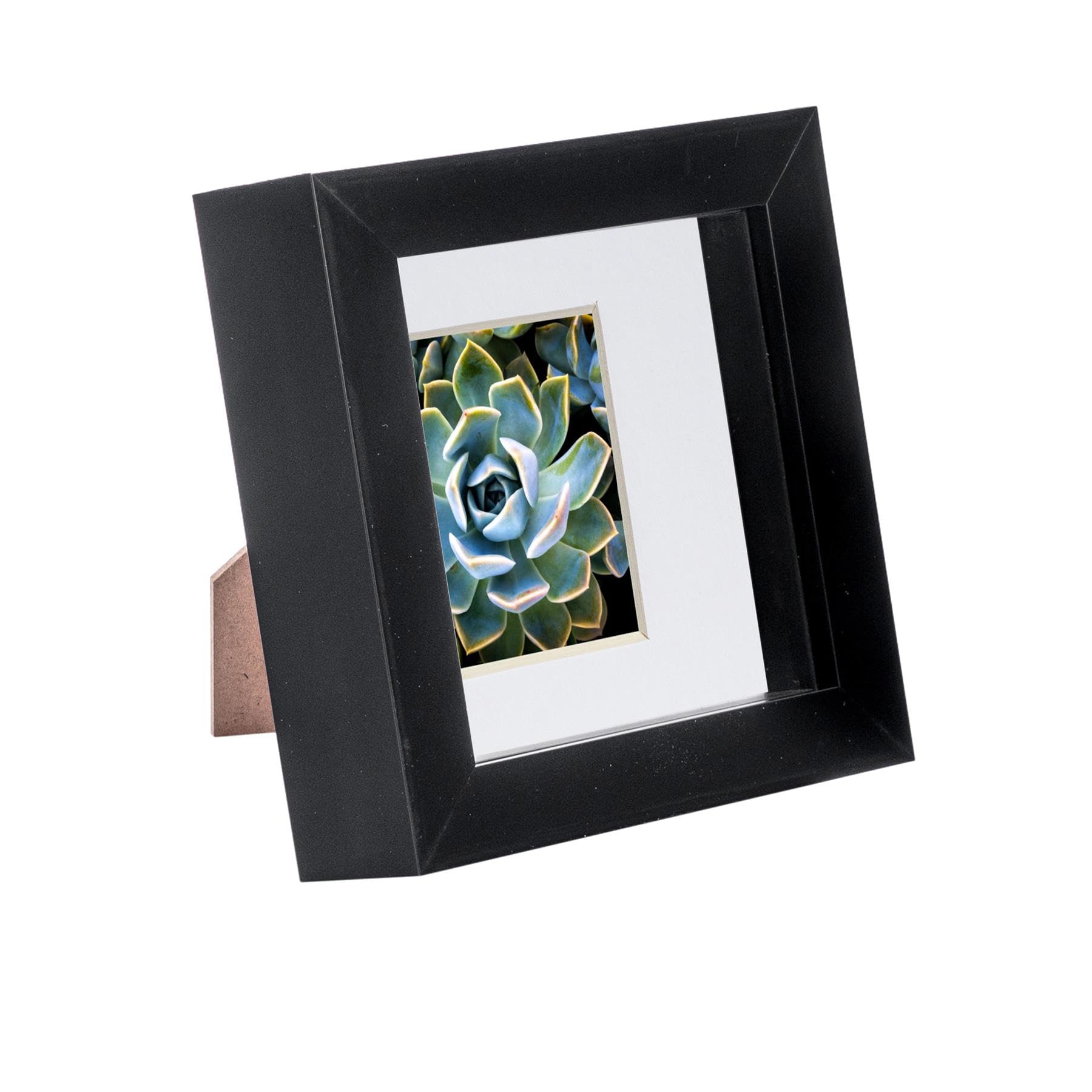 B&Q -  4 X 4" Photo FrameBlack/white Mount3D Photo Frame Picture Frame Box Portrait Display Case (12.5 X 12.5Cm)