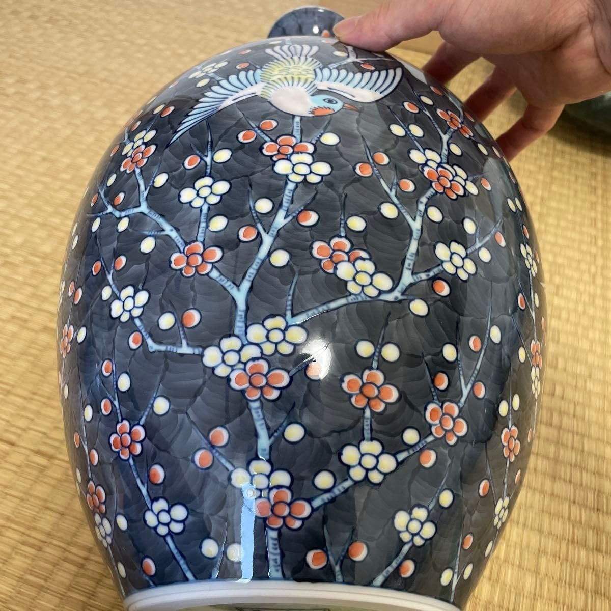 藤井朱明 壺 飾り壺 花器 日展人気作家 朝日花瓶 有田焼 人間