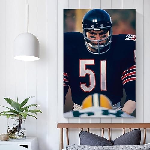 Miniatura 5 de MIFARA Póster de Dick Butkus Fútbol Americano Famoso Linebacker Memorial Póster Impresión en Lienzo D407 Sin marco 24 x 36 pulgadas (23.6 x 35.4 in)