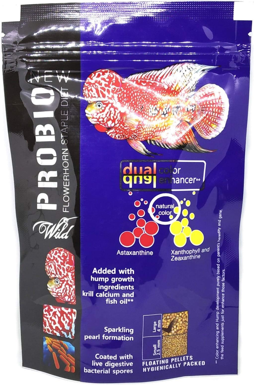 Aquatic Remedies Wild Probio Flower Horn Staple Diet Long Grain, 100 g, Brown